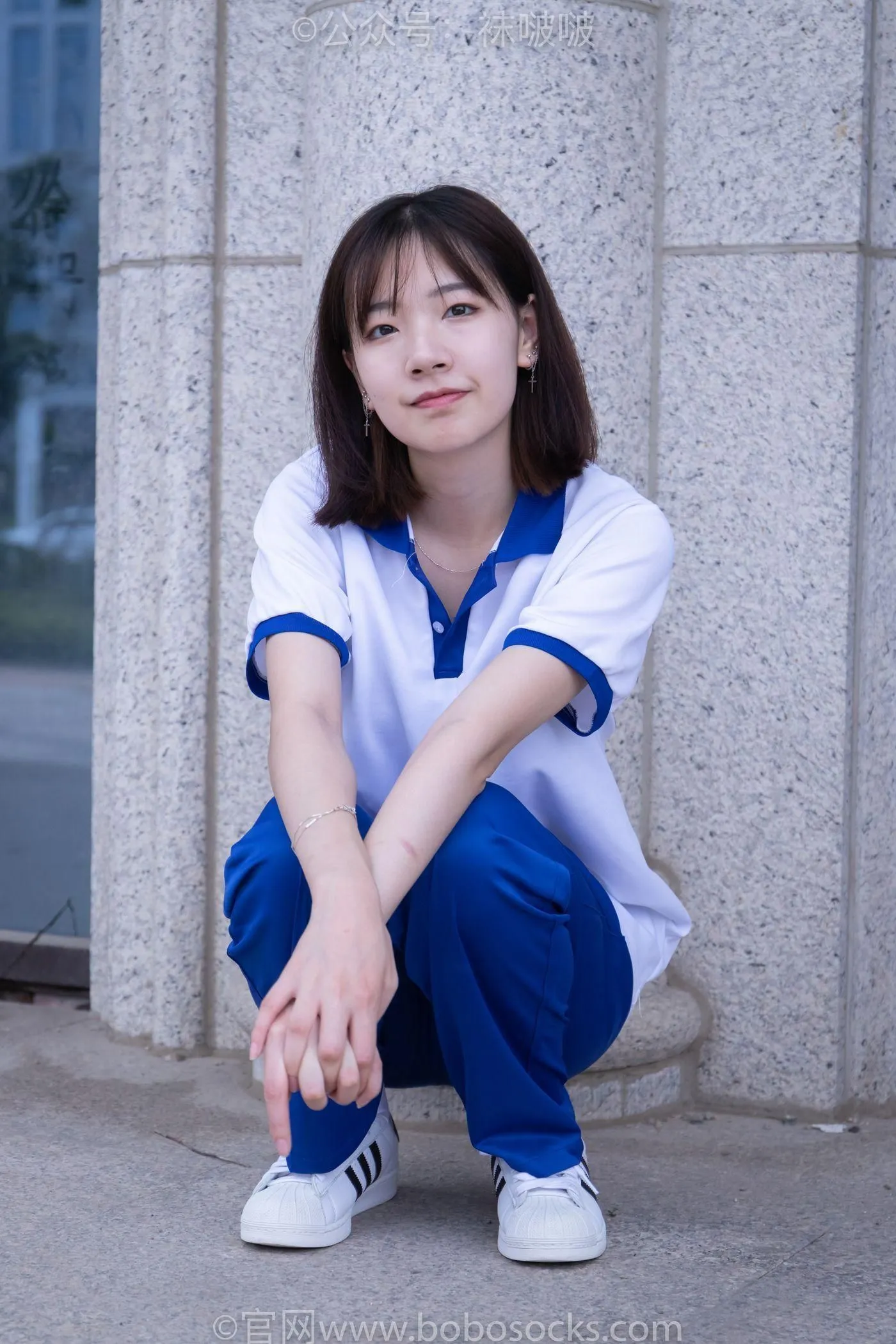 [BoBoSocks袜啵啵]NO.022 小甜豆-校服、贝壳头、白棉袜、肉丝 [140P]插图4